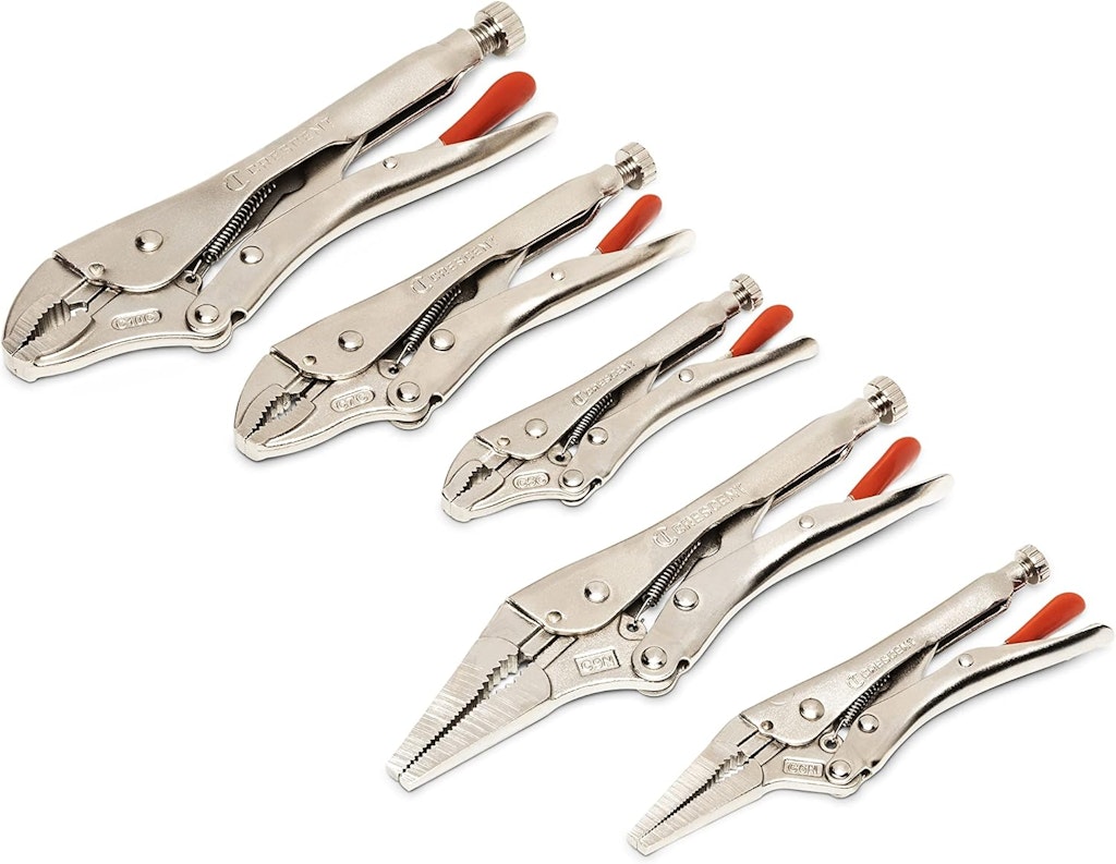 Crescent 5-Piece Curved & Long Nose Locking Plier Set: $19 Crescent 5-Piece Curved & Long Nose Locking Plier Set: $19