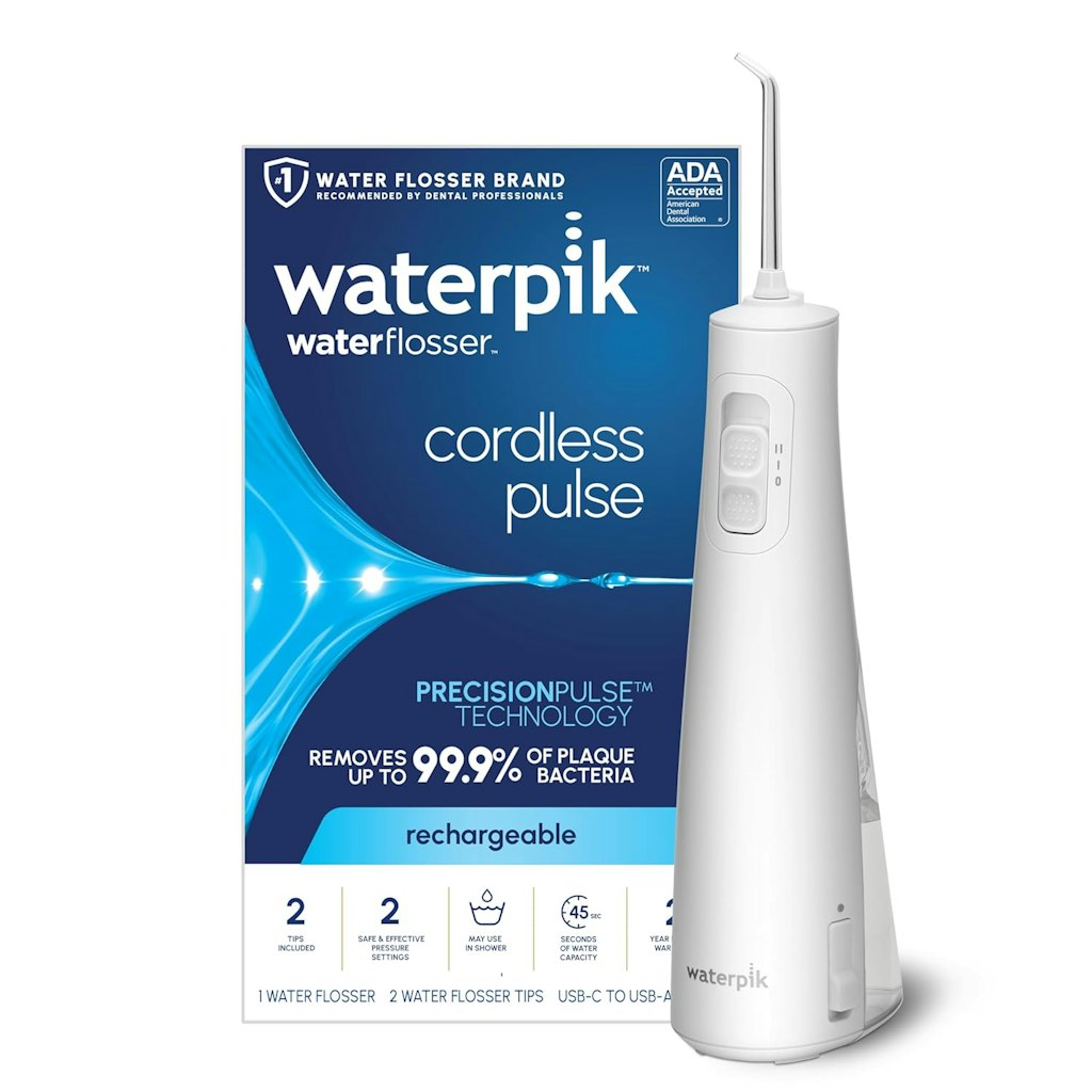 WaterPik Cordless Pulse Rechargeable Portable Water Flosser: $33