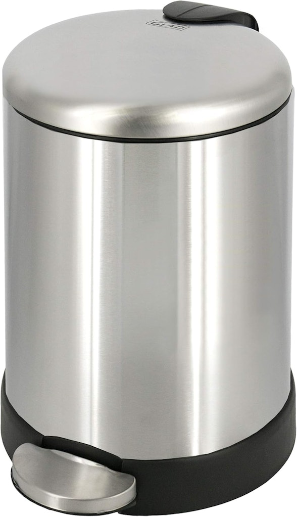 Glad 1.2-Gallon Stainless Steel Step Trash Can: $18.99 Glad 1.2-Gallon Stainless Steel Step Trash Can: $18.99