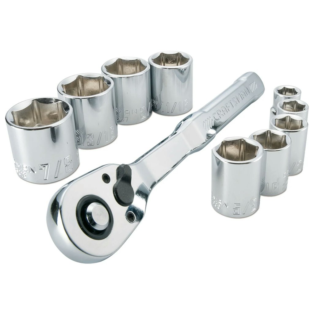 Craftsman 10-Piece Standard (SAE) Polished Chrome Mechanics Tool Set: $15 Craftsman 10-Piece Standard (SAE) Polished Chrome Mechanics Tool Set: $15