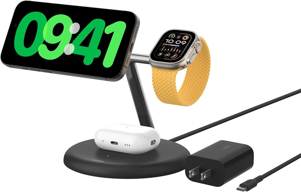Belkin 3-in-1 MagSafe Wireless Charging Stand: $100 Belkin 3-in-1 MagSafe Wireless Charging Stand: $100