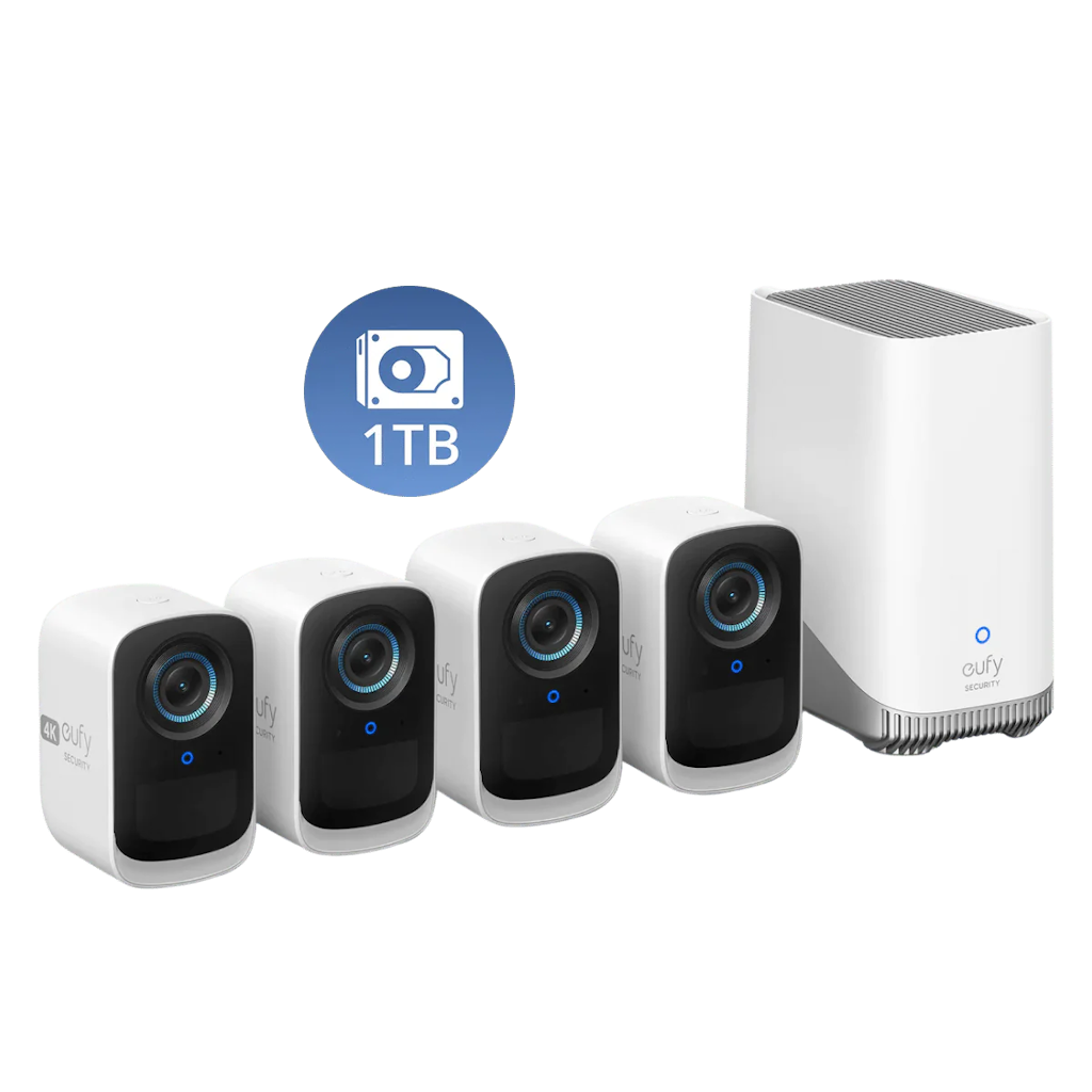 EufyCam S300 4-Cam Kit + 1 TB Hard Drive: $368 EufyCam S300 4-Cam Kit + 1 TB Hard Drive: $368