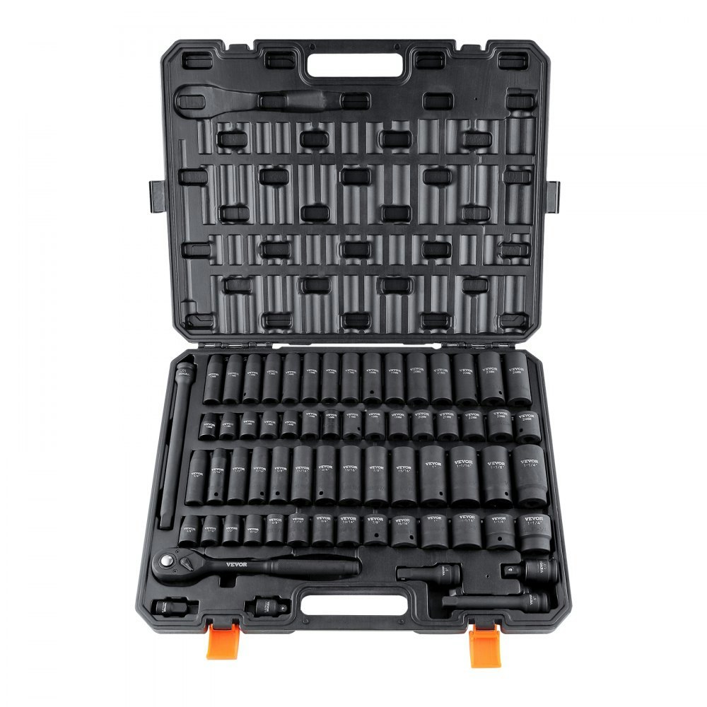 Vevor 65-Piece 1/2" Drive Impact Socket Set: $74