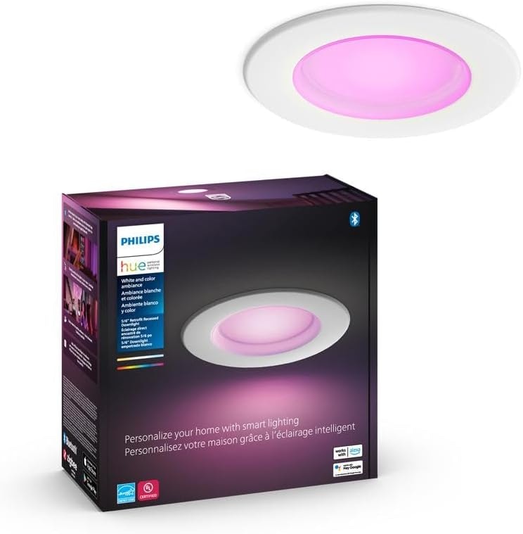 Philips Hue White & Color Ambience Dimmable LED Smart 6" Downlight : $32.49 Philips Hue White & Color Ambience Dimmable LED Smart 6" Downlight : $32.49