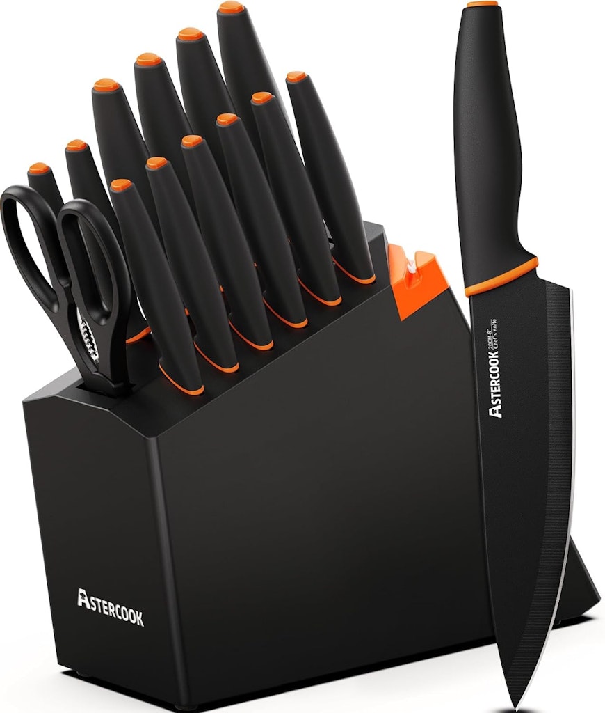 Astercook 15-Piece Knife Set: $30 Astercook 15-Piece Knife Set: $30