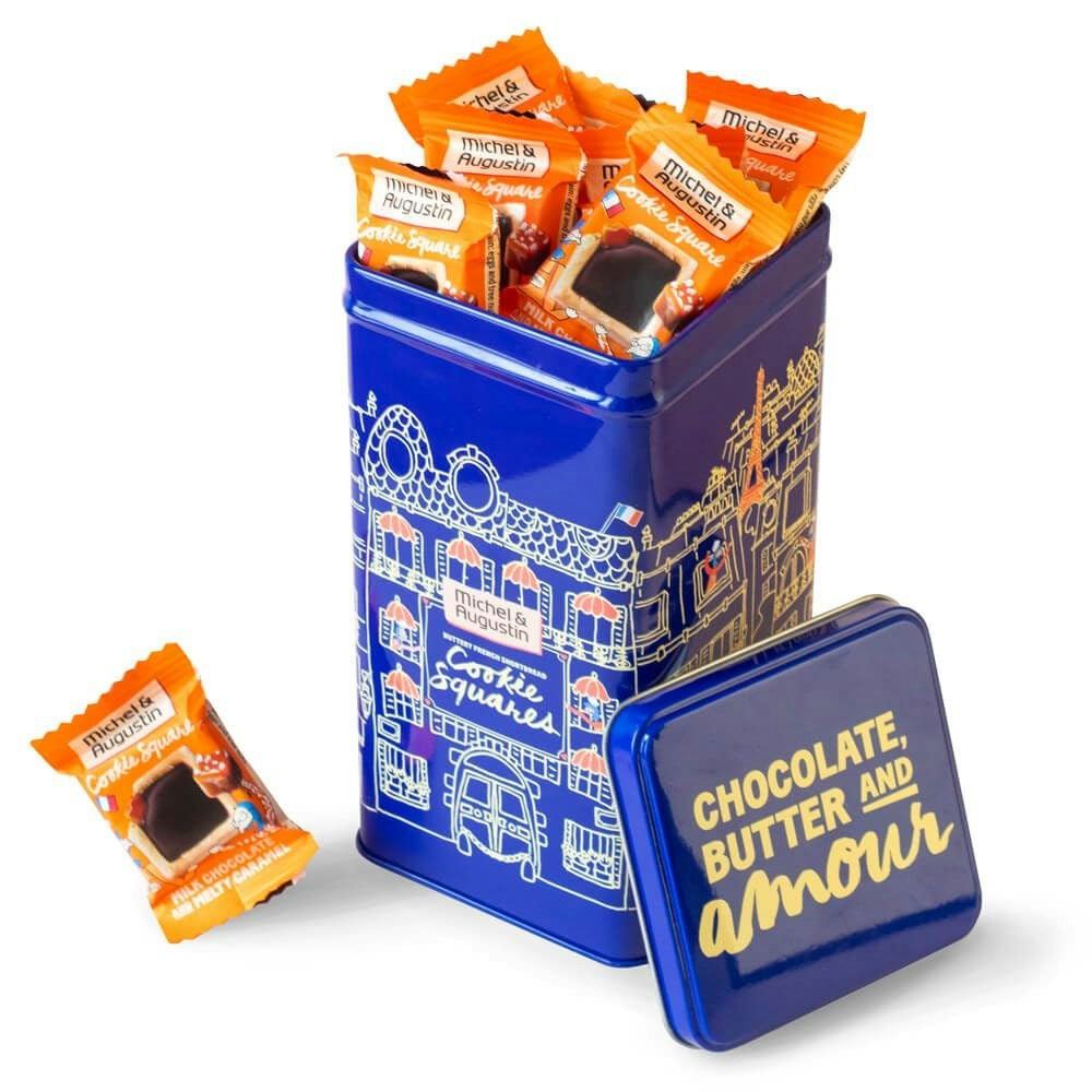 Michel et Augustin Chocolate & Caramel Shortbread Cookie 40-Count Tin: $16.19