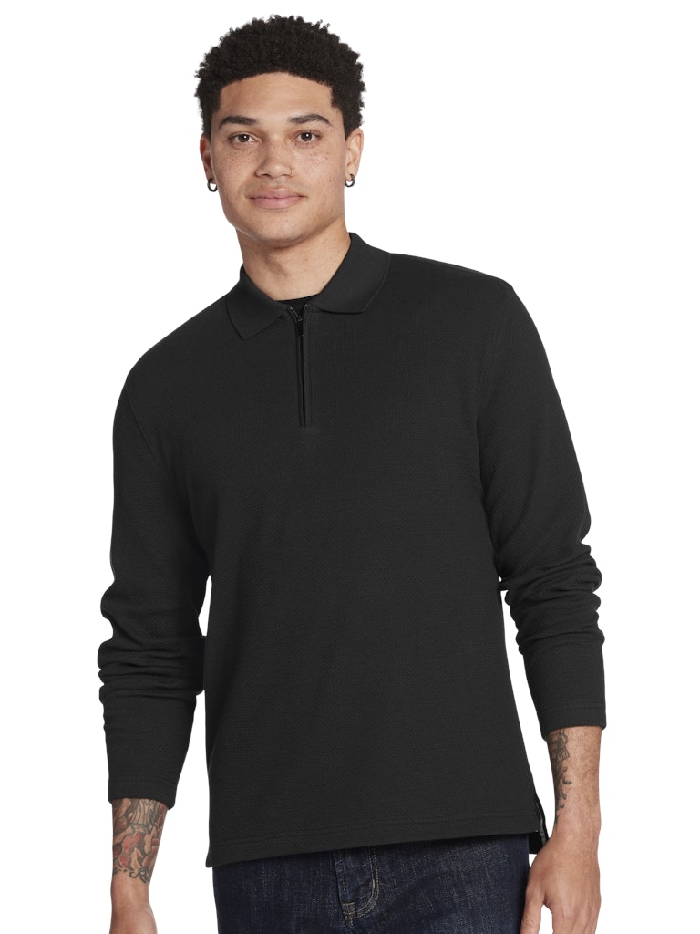 Awearness Kenneth Cole Men's Slim Fit Zip Polo: $9.99