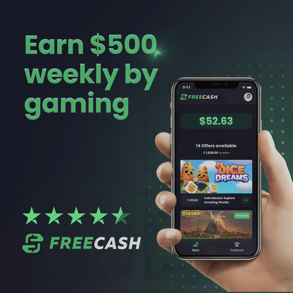 Freecash: Earn $500 playing games!