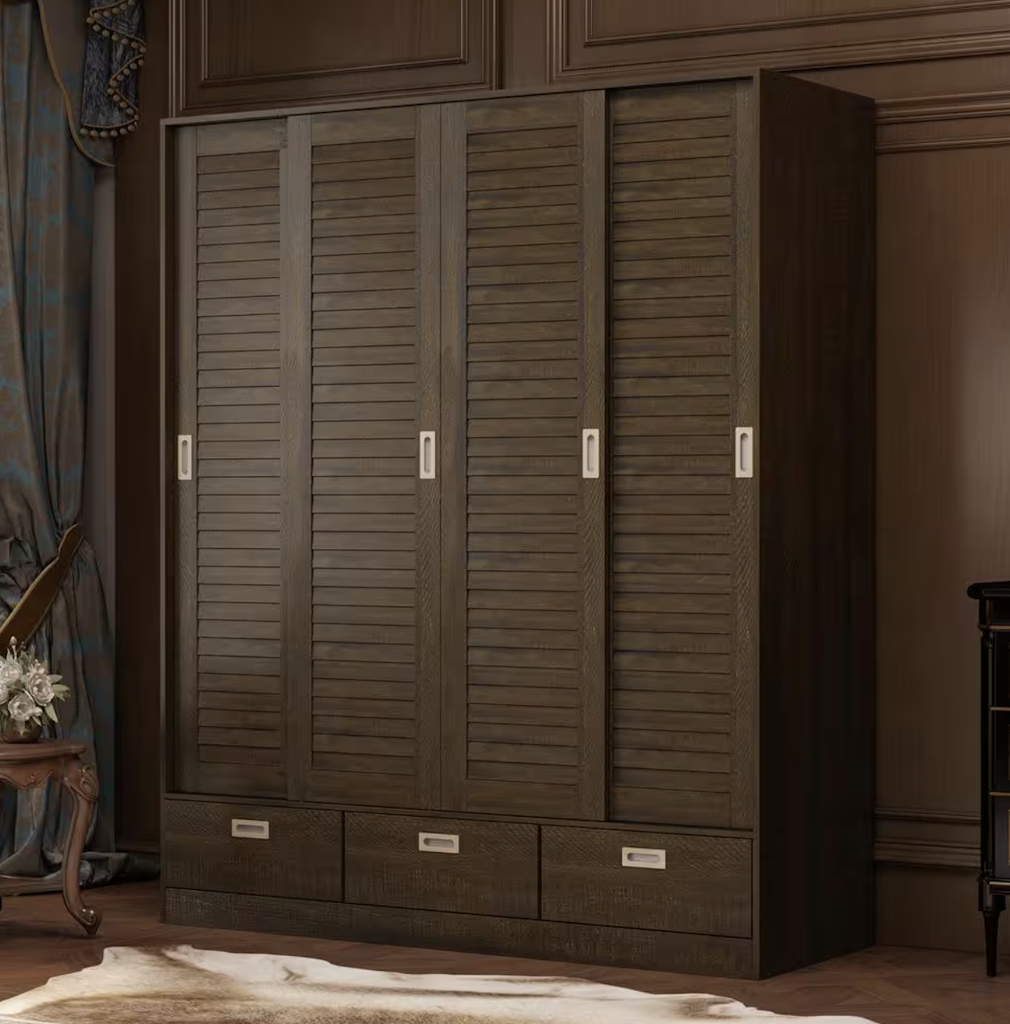 70" Shutter Door Armoire with 6-Drawers: $356