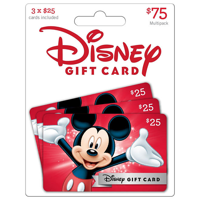 Disney $75 Gift Card Multi-Pack at Sam's Club