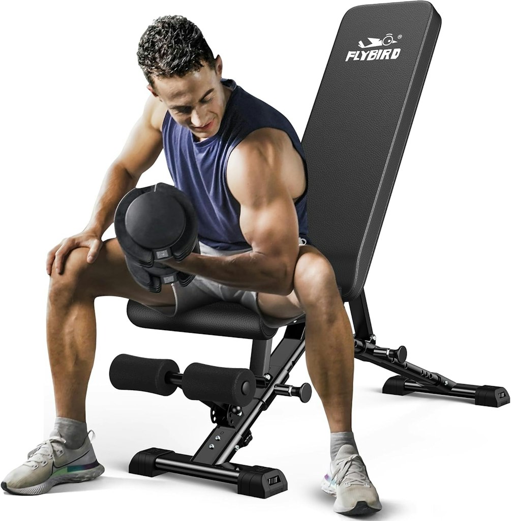Flybird Adjustable Weight Bench: $112 Flybird Adjustable Weight Bench: $112