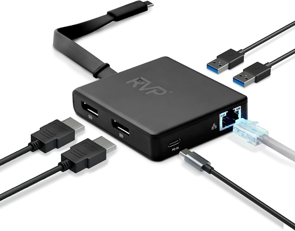 RVP+ 6-in-1 USB-C Docking Station: $19