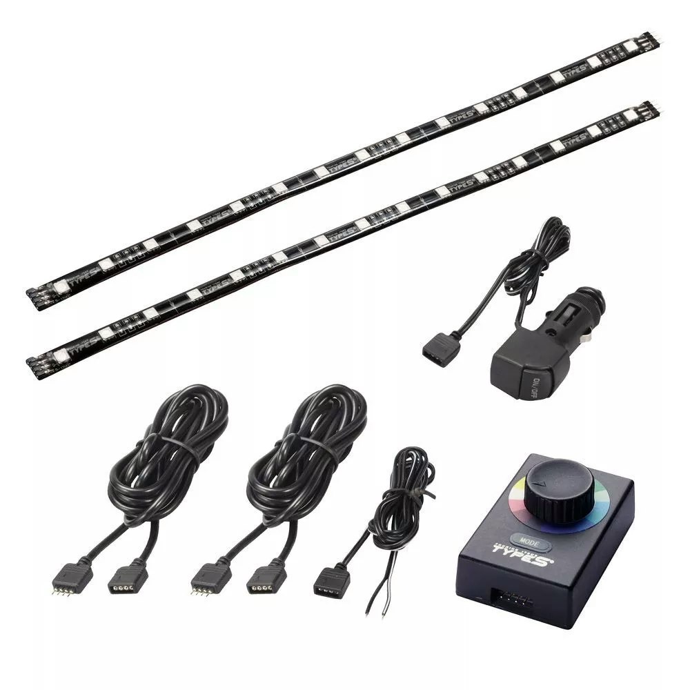 Type S Plug & Glow 24" Multi-Color LED Car Trim Kit: $13 Type S Plug & Glow 24" Multi-Color LED Car Trim Kit: $13