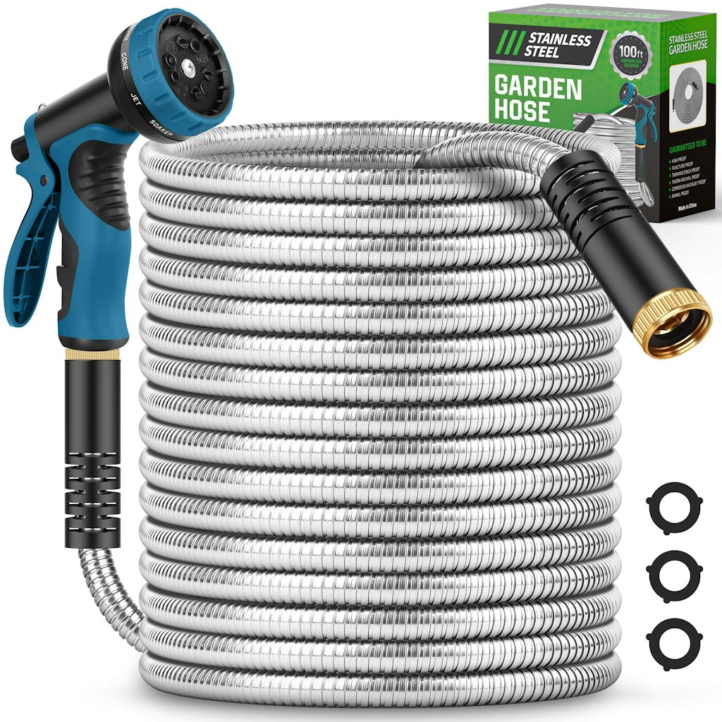 Advinski 10-Foot Garden Hose with 10-Function Nozzle: $45.99