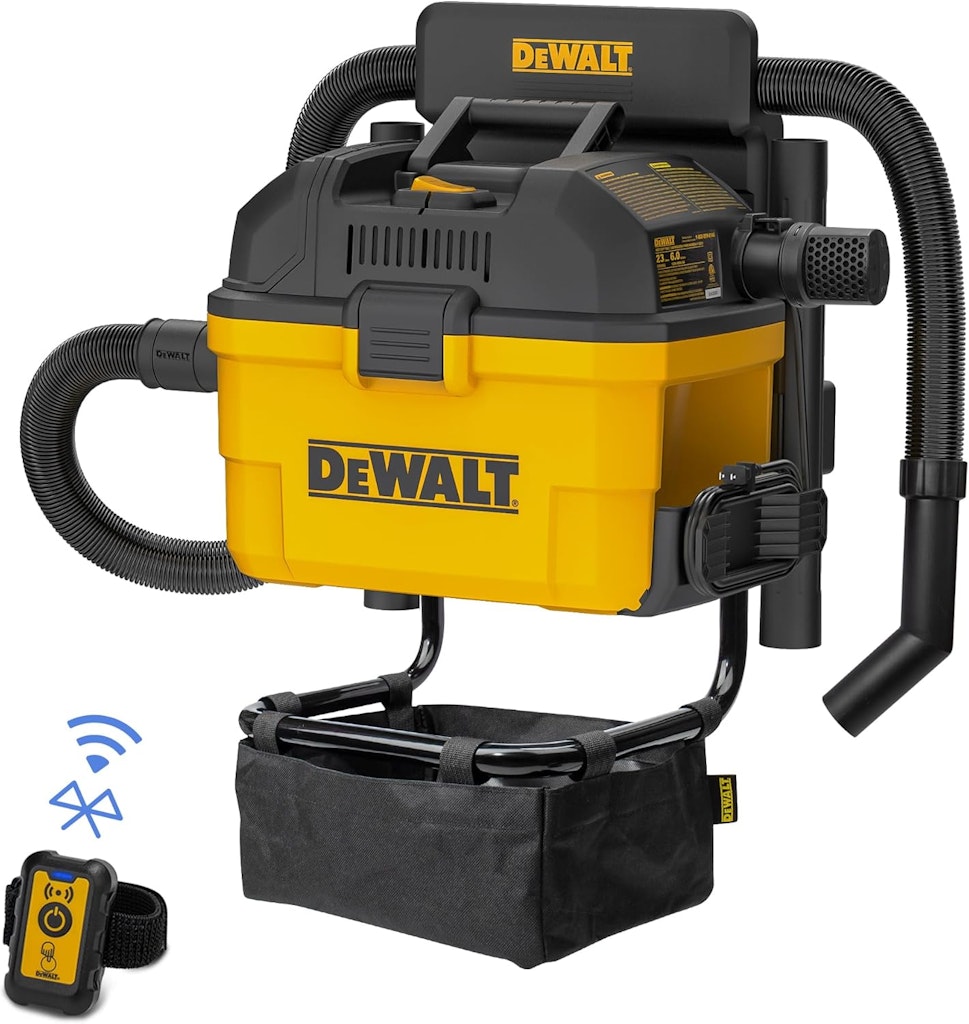 DeWalt 6-Gallon Wall-Mounted Wet Dry Vacuum Cleaner: $100
