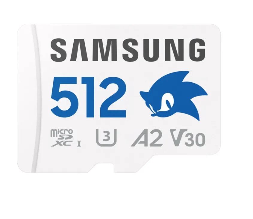 Samsung 512GB Pro Plus Sonic the Hedgehog microSD Memory Card + Adapter: $43 Samsung 512GB Pro Plus Sonic the Hedgehog microSD Memory Card + Adapter: $43