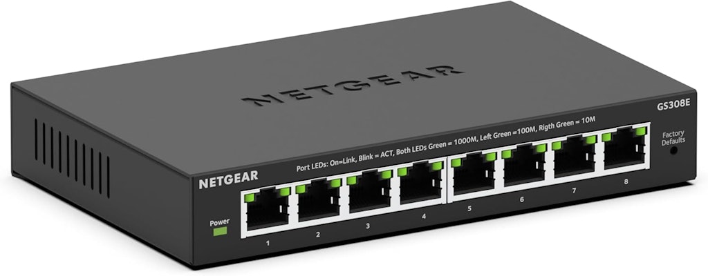 Netgear 8-Port Gigabit Ethernet Easy Smart Managed Essentials Switch: $22