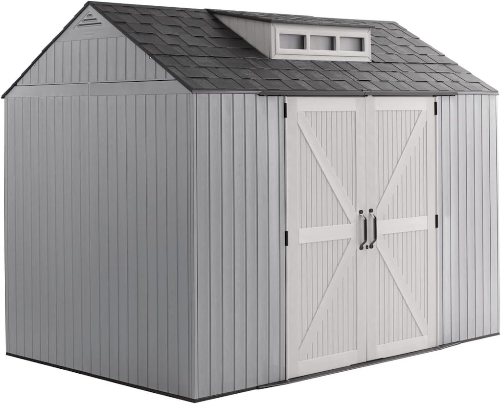Rubbermaid 7x10-Foot Resin Storage Shed With Floor: $1,159 Rubbermaid 7x10-Foot Resin Storage Shed With Floor: $1,159