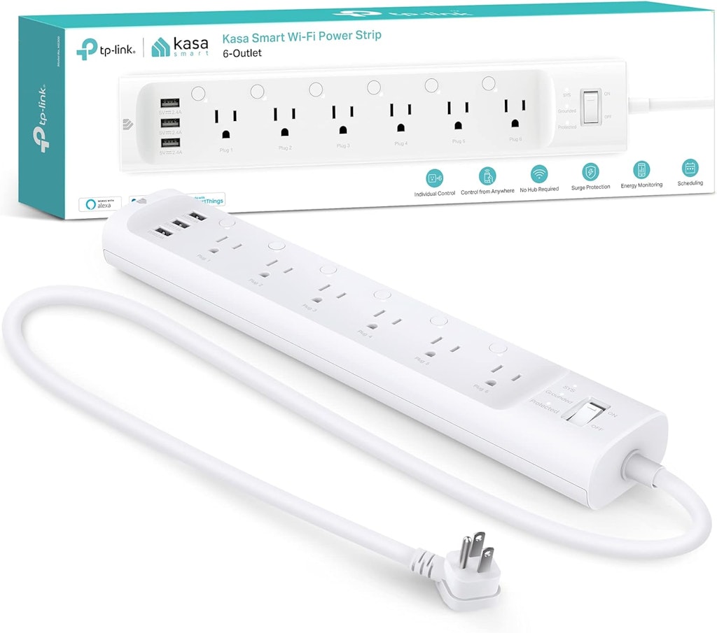 TP-Link Kasa Smart 6-Outlet WiFi Surge Protector Strip: $39.99