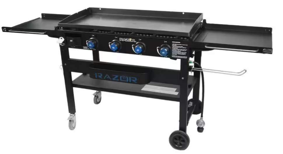 Razor 37" 4-Burner Portable Propane Gas Griddle Flat Top Grill: $200 Razor 37" 4-Burner Portable Propane Gas Griddle Flat Top Grill: $200