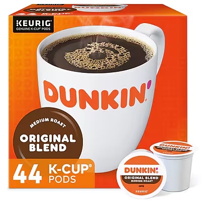 Dunkin Donuts Dunkin' Original Blend Medium Roast 44-Count K-Cup Coffee: $21 Dunkin Donuts Dunkin' Original Blend Medium Roast 44-Count K-Cup Coffee: $21