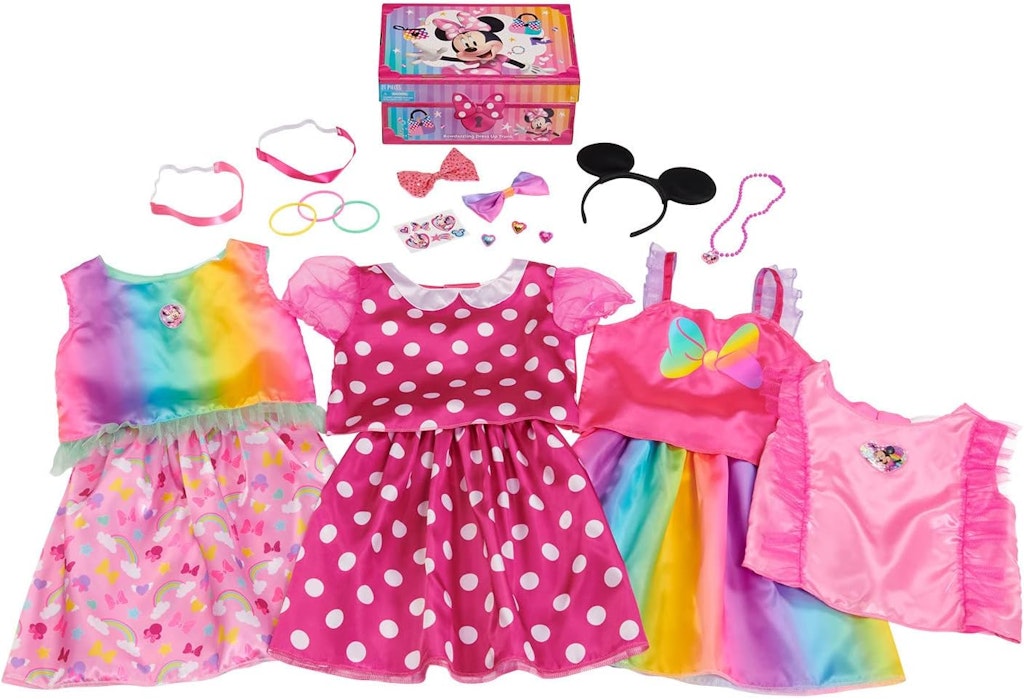 Just Play Disney Junior Minnie Mouse 21-Piece Bowdazzling Dress Up Trunk: $7.49 Just Play Disney Junior Minnie Mouse 21-Piece Bowdazzling Dress Up Trunk: $7.49