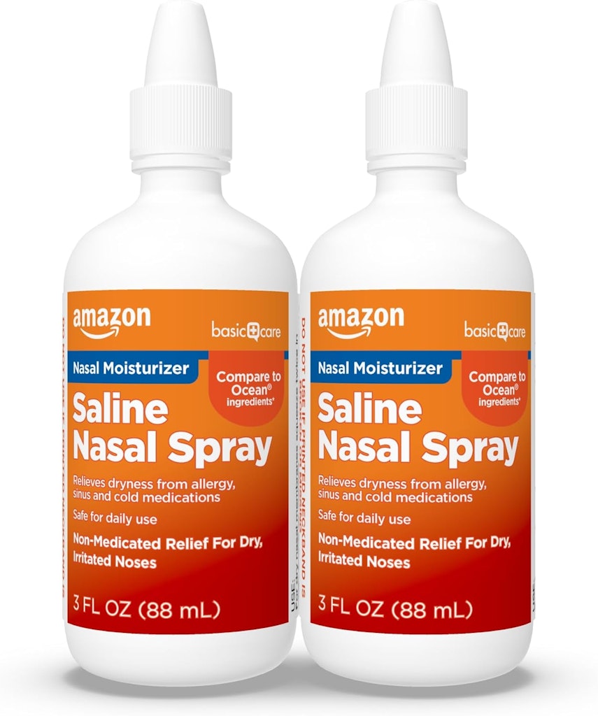 Amazon Basic Care Premium Saline Nasal Moisturizing Spray 2-Pack: $7.11 via Subscribe & Save Amazon Basic Care Premium Saline Nasal Moisturizing Spray 2-Pack: $7.11 via Subscribe & Save