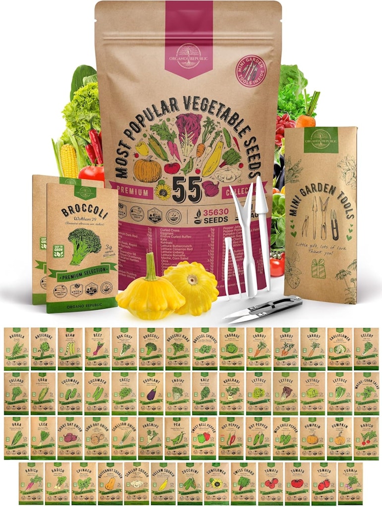 Organo Republic 55 Vegetable Seeds Variety Pack: $24