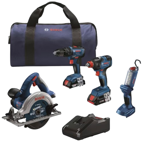 Bosch 18V 4-Power Tool Combo Kit w/ 2 Batteries: $149 Bosch 18V 4-Power Tool Combo Kit w/ 2 Batteries: $149