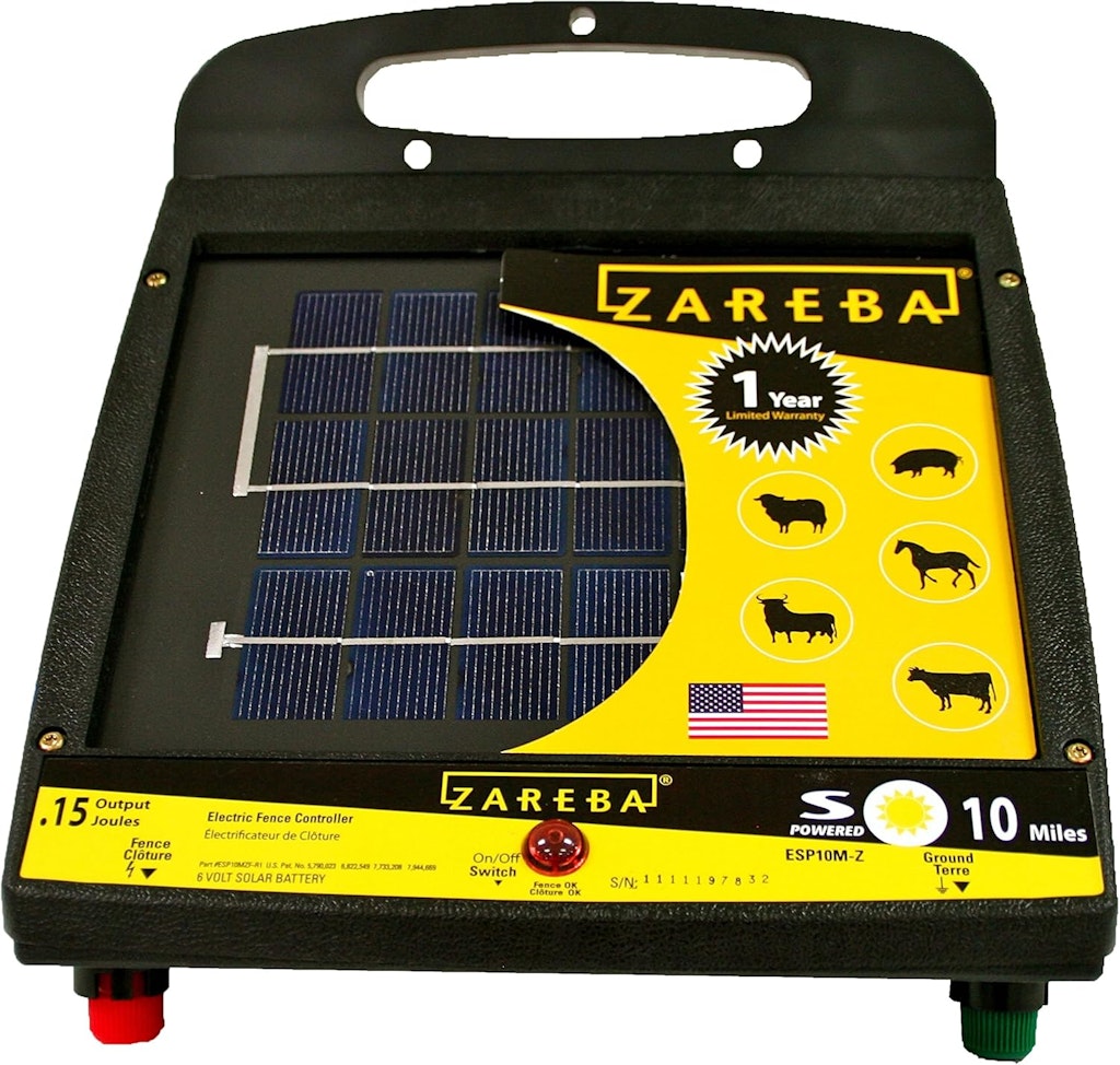 Zareba Solar Powered Electric Fence Charger: $183 Zareba Solar Powered Electric Fence Charger: $183