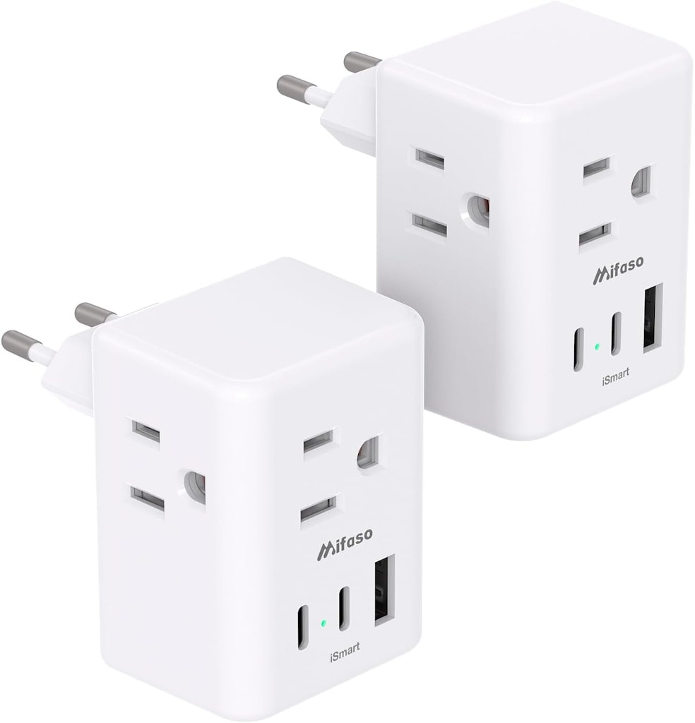 Mifaso European Travel Plug Adapter 2-Pack: $13 Mifaso European Travel Plug Adapter 2-Pack: $13
