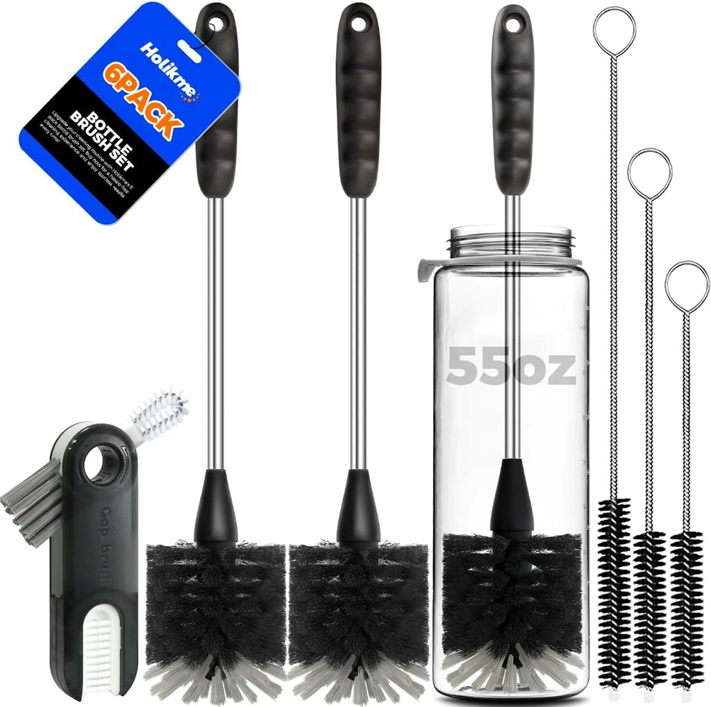 Holikme 6-Piece Bottle Brush Set with Long Handles: $9