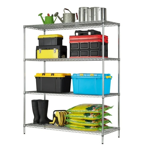 Hyper Tough 4-Tier Chrome Wire Shelf: $129 Hyper Tough 4-Tier Chrome Wire Shelf: $129