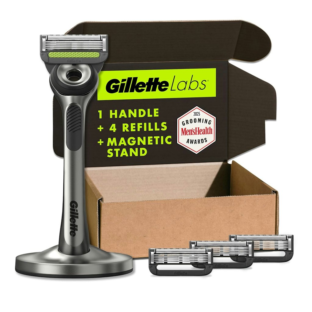 GilletteLabs Razors for Men with Exfoliating Bar w/ Magnetic Stand, 4 Refills: $18 GilletteLabs Razors for Men with Exfoliating Bar w/ Magnetic Stand, 4 Refills: $18