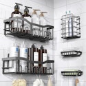 5-Piece Adhesive Shower Caddy Set for $15 + free shipping w/ Prime