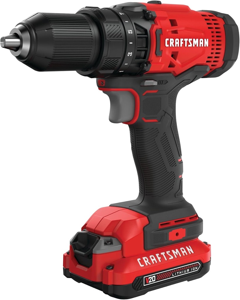 Craftsman V20 1/2" Cordless Drill/Driver Kit: $49.00