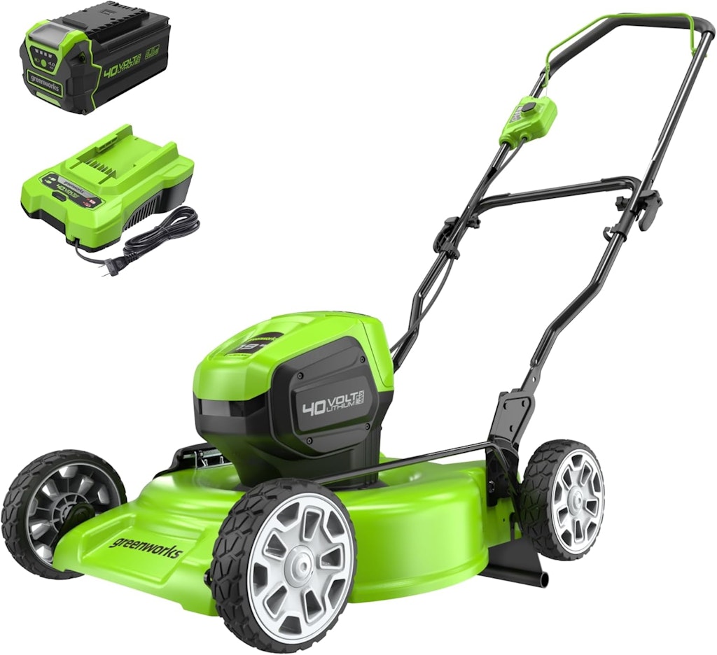 Greenworks 40V 19" Cordless Lawn Mower w/ Battery, Charger: $169