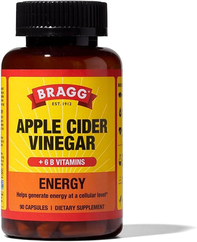Bragg 90-Count Apple Cider Vinegar Capsules with B-12: $12 w/ Subscribe & Save Bragg 90-Count Apple Cider Vinegar Capsules with B-12: $12 w/ Subscribe & Save