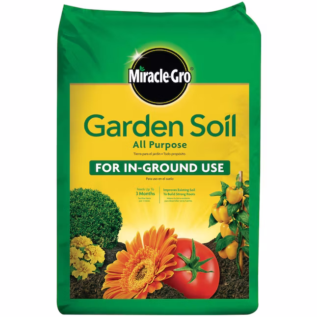 Miracle-Gro In-Ground Use 0.75-cu ft All-Purpose Garden soil: 6 for $14 Miracle-Gro In-Ground Use 0.75-cu ft All-Purpose Garden soil: 6 for $14