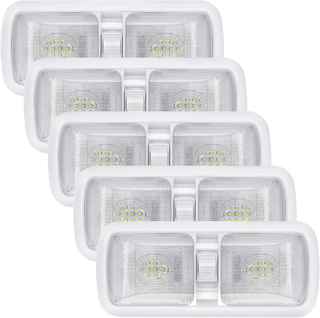 Miady 12V LED RV / Boat Ceiling Lights 5-Pack: $22.56