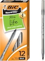 BIC Round Stic Xtra Life Ballpoint Pen 12-Pack for $1 + free shipping w/ Prime
