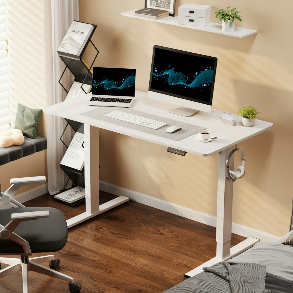 FlexiSpot Home Office Height Adjustable Standing Computer Desk with Hooks: $72 FlexiSpot Home Office Height Adjustable Standing Computer Desk with Hooks: $72