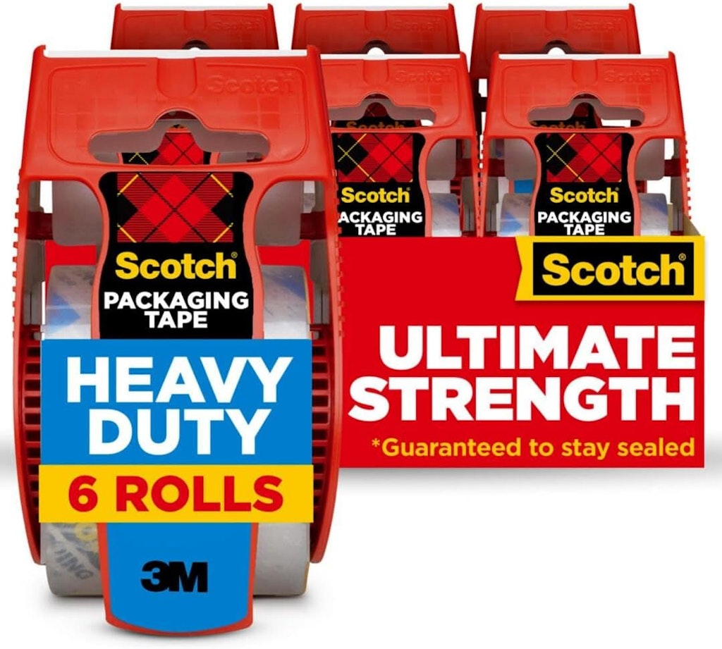 Scotch Heavy Duty Packing Tape 6-Pack with Dispensers: $8.88