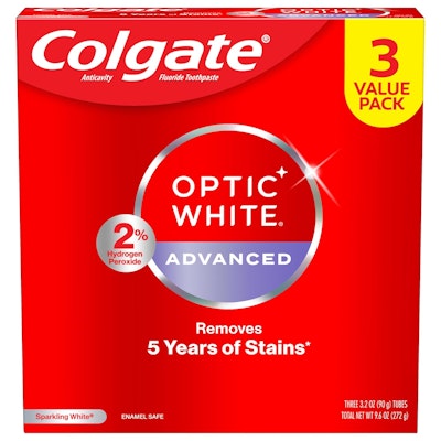 Optic White Advanced Toothpaste 3-Pack for $7.99 via Sub & Save + free shipping w/ Prime