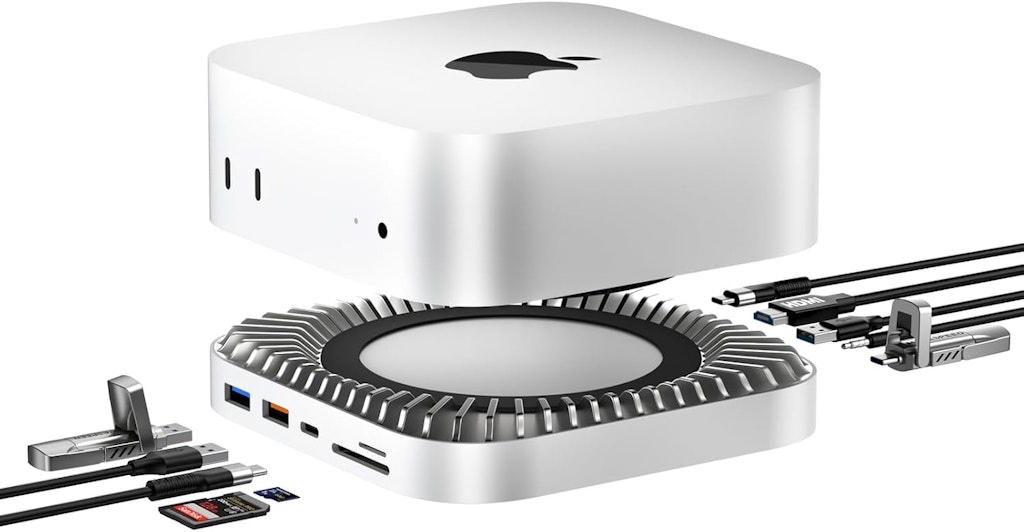 RayCue Dock, Aluminum Stand, & HDMI Hub for Mac mini M4: $57 w/ Prime