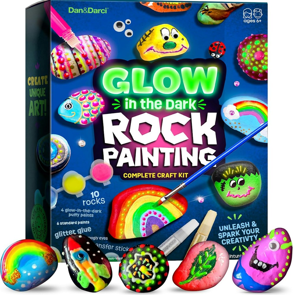 Dan & Darci Glow in the Dark Rock Painting Complete Craft Kit: $12 via Prime