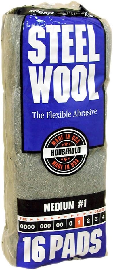 Homax Medium Grade #1 Steel Wool Pads 16-Pack: $3.27