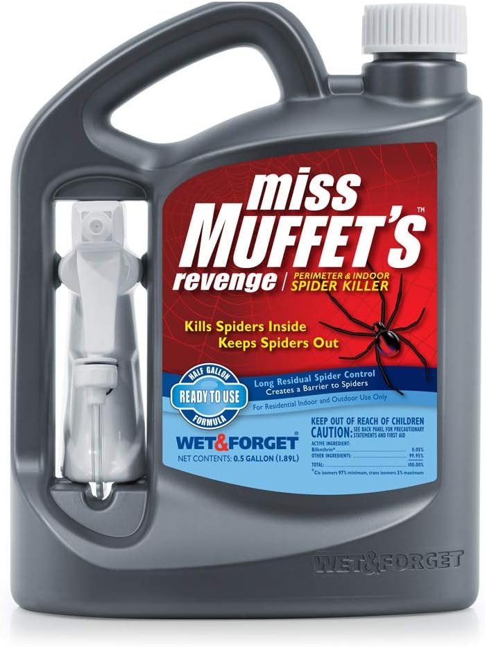 Wet & Forget Miss Muffet's Revenge 64-oz. Indoor and Outdoor Spider Killer: $22 Wet & Forget Miss Muffet's Revenge 64-oz. Indoor and Outdoor Spider Killer: $22