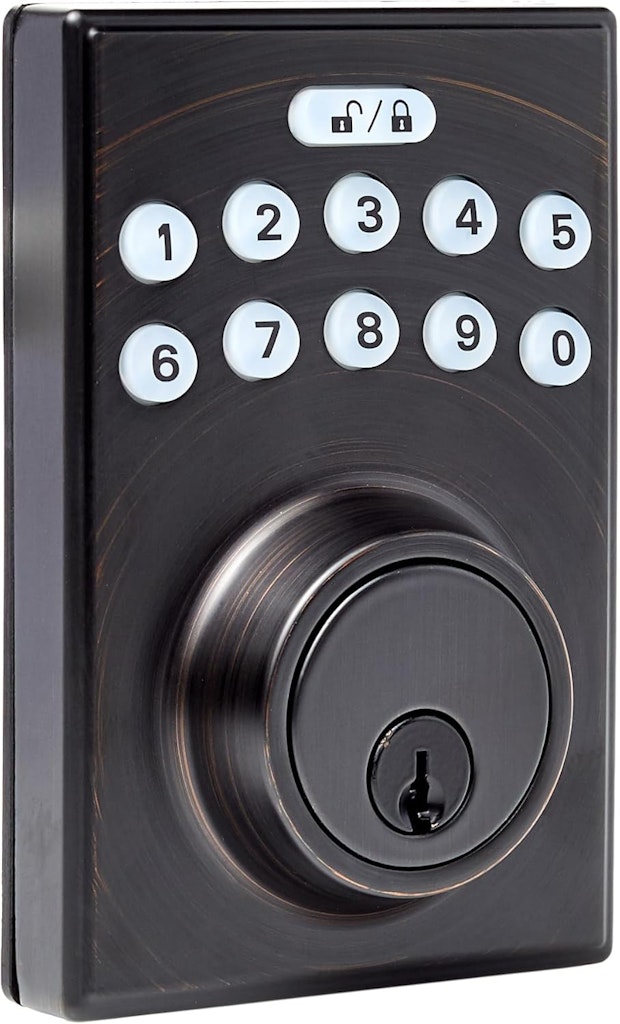 Amazon Basics Electronic Keypad Deadbolt Door Lock with Keyless Entry: $32 Amazon Basics Electronic Keypad Deadbolt Door Lock with Keyless Entry: $32
