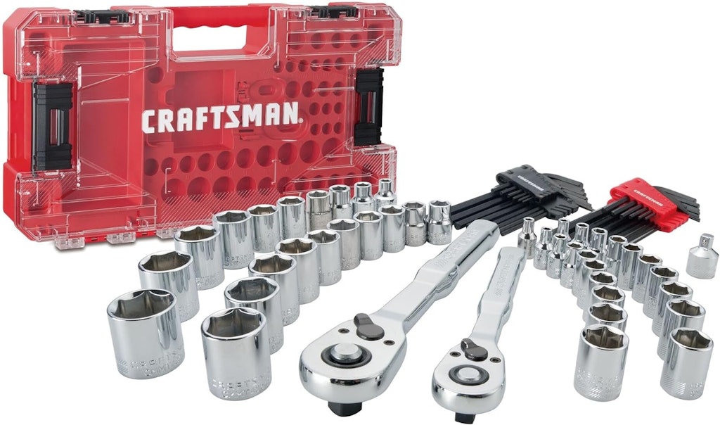 Craftsman Versastack 1/4" and 3/8" Drive 71-Piece Mechanics Tool Set: $42